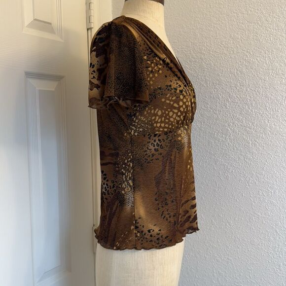 Y2k sheer leopard babydoll blouse - Picture 8 of 8